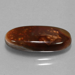 Ágata de fogo multicolorido natural 4,87ct, transparente, transparente/translúcido