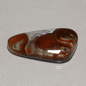 Ágata de fogo multicolorido natural 8,86ct, transparente, transparente/translúcido