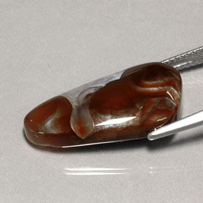 Ágata de fogo multicolorido natural 8,86ct, transparente, transparente/translúcido