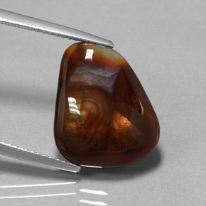 Ágata de fogo multicolorido natural 7,20ct, transparente, transparente/translúcido