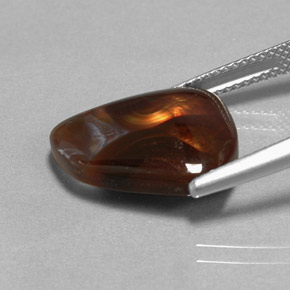 Ágata de fogo multicolorido natural 7,20ct, transparente, transparente/translúcido