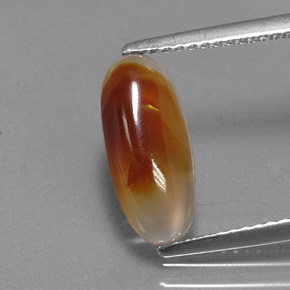 Ágata de fogo multicolorido natural 2,00ct, transparente, transparente/translúcido