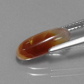 Ágata de fogo multicolorido natural 2,00ct, transparente, transparente/translúcido