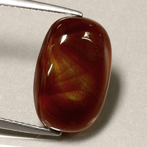 Ágata de fogo multicolorido natural 4,95ct, transparente, transparente/translúcido
