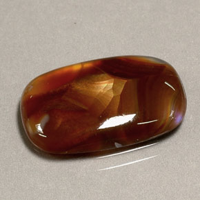 Ágata de fogo multicolorido natural 4,84ct, transparente, transparente/translúcido