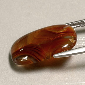 Ágata de fogo multicolorido natural 4,84ct, transparente, transparente/translúcido
