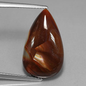 Ágata de fogo multicolorido natural 7,15ct, transparente, transparente/translúcido