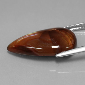 Ágata de fogo multicolorido natural 7,15ct, transparente, transparente/translúcido