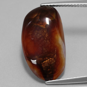 Ágata de fogo multicolorido natural 8,52ct, forma extravagante, opaco