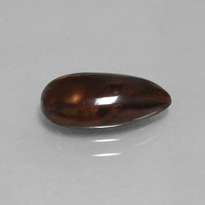Ágata de fogo multicolorido natural 2,18ct, formato de pêra, opaco