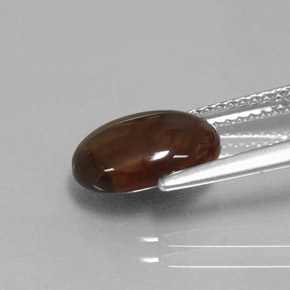 Ágata de fogo multicolorido natural 2,14ct, corte oval, opaco