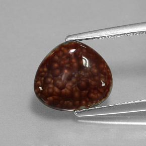 Ágata de fogo multicolorido natural 2,22ct, forma extravagante, opaco