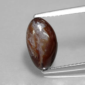 Ágata de fogo multicolorido natural 2,17ct, forma extravagante, opaco
