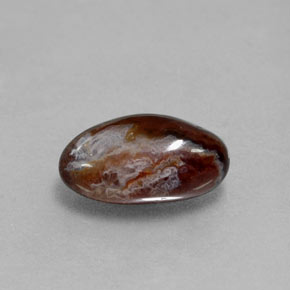 Ágata de fogo multicolorido natural 2,17ct, forma extravagante, opaco