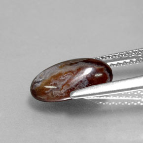 Ágata de fogo multicolorido natural 2,17ct, forma extravagante, opaco