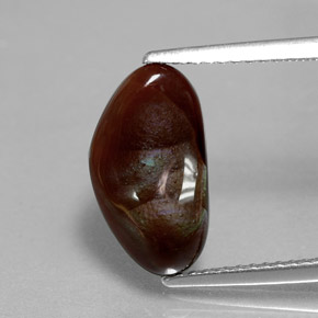 Ágata de fogo multicolorido natural 2,44ct, forma extravagante, opaco