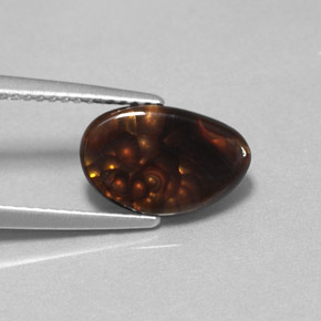 Ágata de fogo multicolorido natural 1,76ct, forma extravagante, opaco
