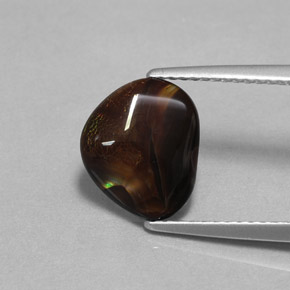 Ágata de fogo multicolorido natural 1,80ct, forma extravagante, opaco