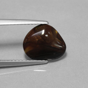 Ágata de fogo multicolorido natural 1,80ct, forma extravagante, opaco