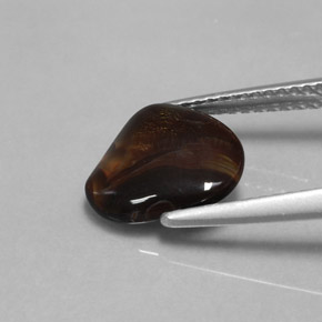 Ágata de fogo multicolorido natural 1,80ct, forma extravagante, opaco