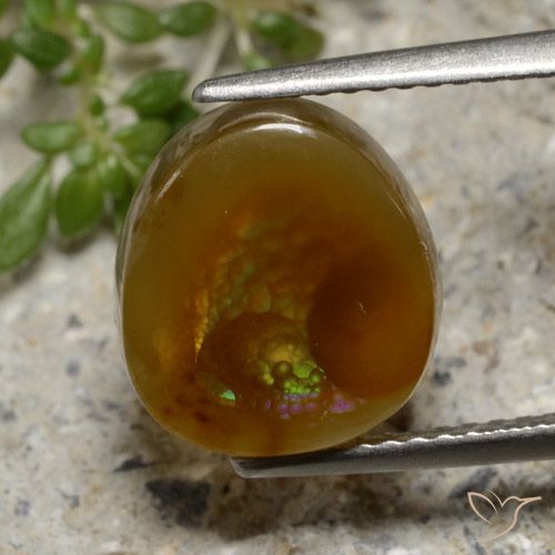 4.42ct Natural Multicolorido Ágata de fogo, Chique, Translúcido