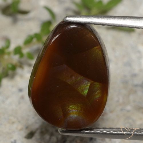 5.29ct Natural Multicolorido Ágata de fogo, Chique, Translúcido