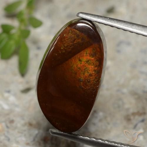 5.17ct Natural Multicolorido Ágata de fogo, Chique, Translúcido