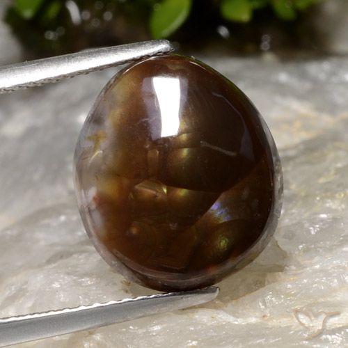 6.05ct Natural Multicolorido Ágata de fogo, Chique, Translúcido