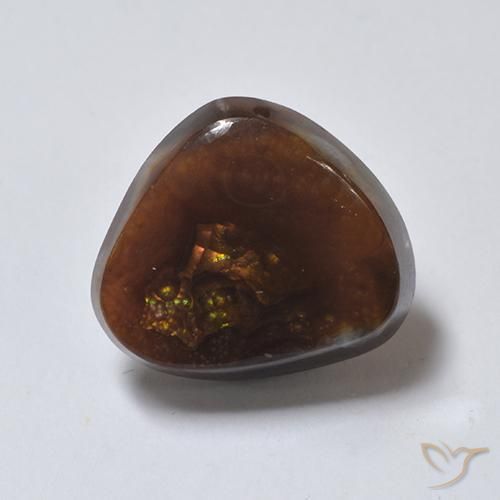4.03ct Natural Multicolorido Ágata de fogo, Trilhão, Translúcido
