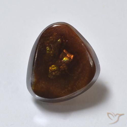 Ágata de fogo Multicolorido Natural 4.03ct, Trilhão, Translúcido