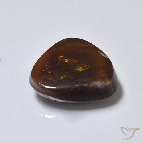 Ágata de fogo Multicolorido Natural 4.03ct, Trilhão, Translúcido