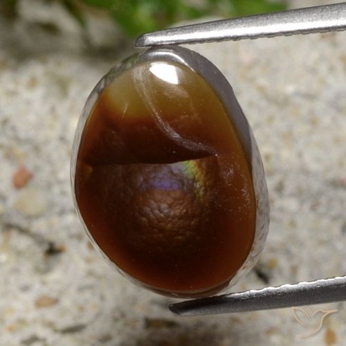 4.44ct Natural Multicolorido Ágata de fogo, Chique, Translúcido