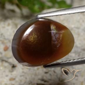 Ágata de fogo Multicolorido Natural 4.44ct, Chique, Translúcido