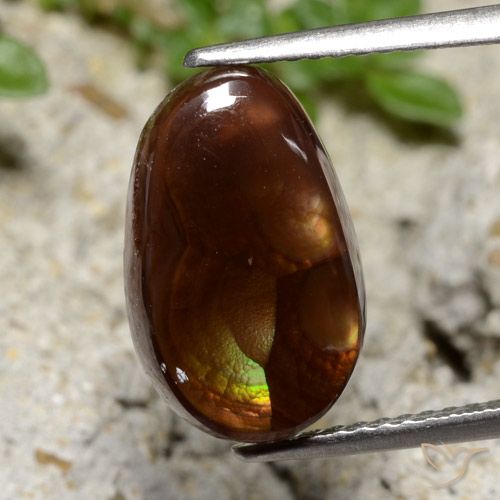 3.99ct Natural Multicolorido Ágata de fogo, Chique, Translúcido
