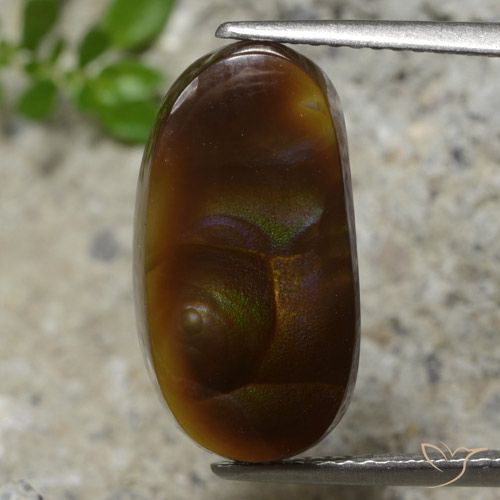 5.99ct Natural Multicolorido Ágata de fogo, Chique, Translúcido