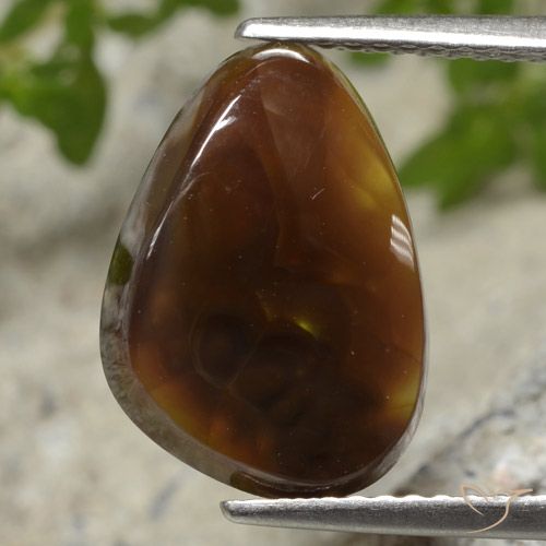 4.62ct Natural Multicolorido Ágata de fogo, Trilhão, Translúcido