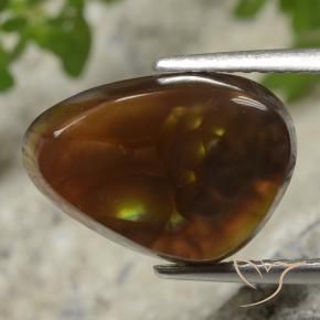 Ágata de fogo Multicolorido Natural 4.62ct, Trilhão, Translúcido