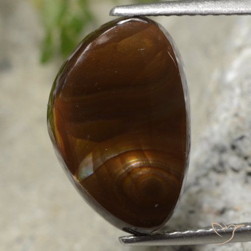 4.24ct Natural Multicolorido Ágata de fogo, Chique, Translúcido