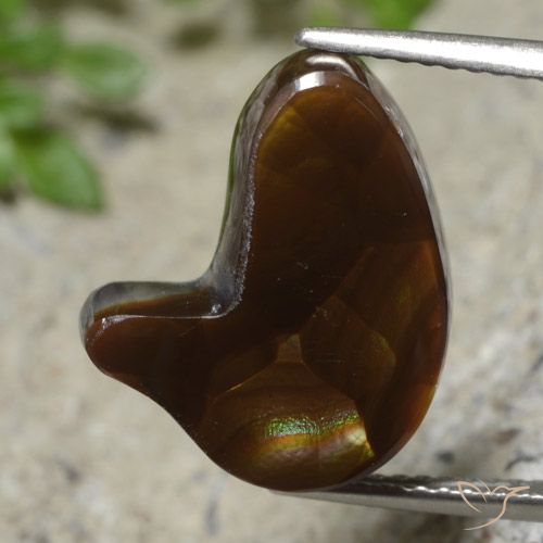 6.76ct Natural Multicolorido Ágata de fogo, Chique, Translúcido