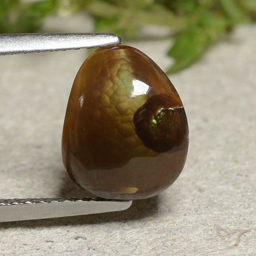 3.31ct Natural Multicolorido Ágata de fogo, Chique, Translúcido
