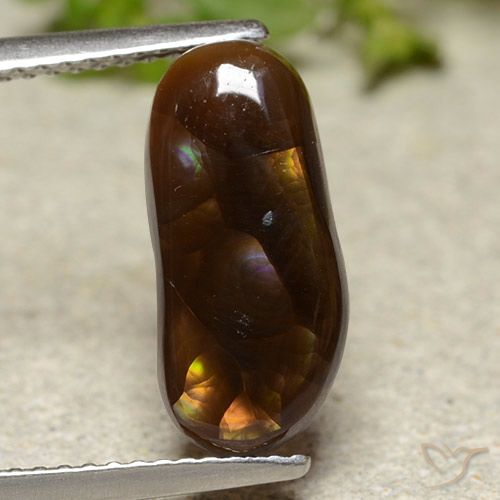 3.79ct Natural Multicolorido Ágata de fogo, Chique, Opaco