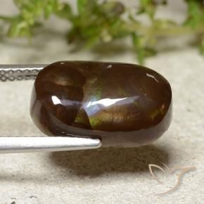 Ágata de fogo Multicolorido Natural 6.24ct, oval, Translúcido