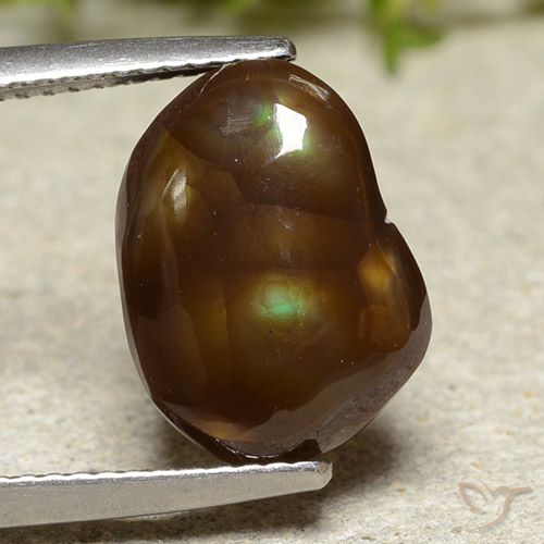 5.80ct Natural Multicolorido Ágata de fogo, Chique, Translúcido