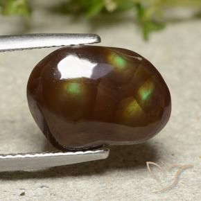 Ágata de fogo Multicolorido Natural 5.80ct, Chique, Translúcido