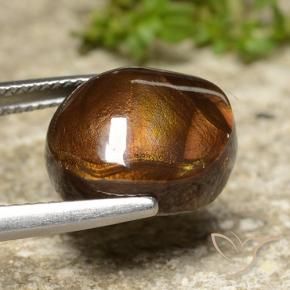 Ágata de fogo Multicolorido Natural 8.86ct, oval, Opaco