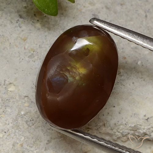 3.93ct Natural Multicolorido Ágata de fogo, oval, Opaco, Photo A