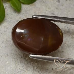 Ágata de fogo Multicolorido Natural 3.93ct, oval, Opaco