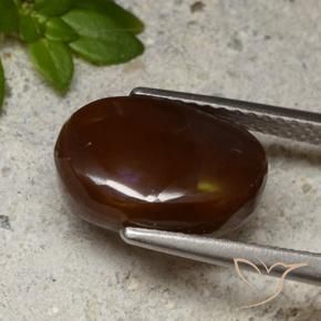 Ágata de fogo Multicolorido Natural 3.93ct, oval, Opaco