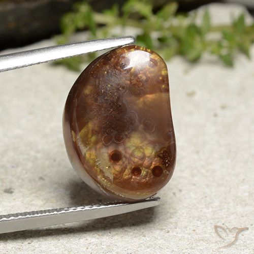 10.09ct Natural Multicolorido Ágata de fogo, Chique, Opaco
