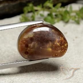 Ágata de fogo Multicolorido Natural 10.09ct, Chique, Opaco